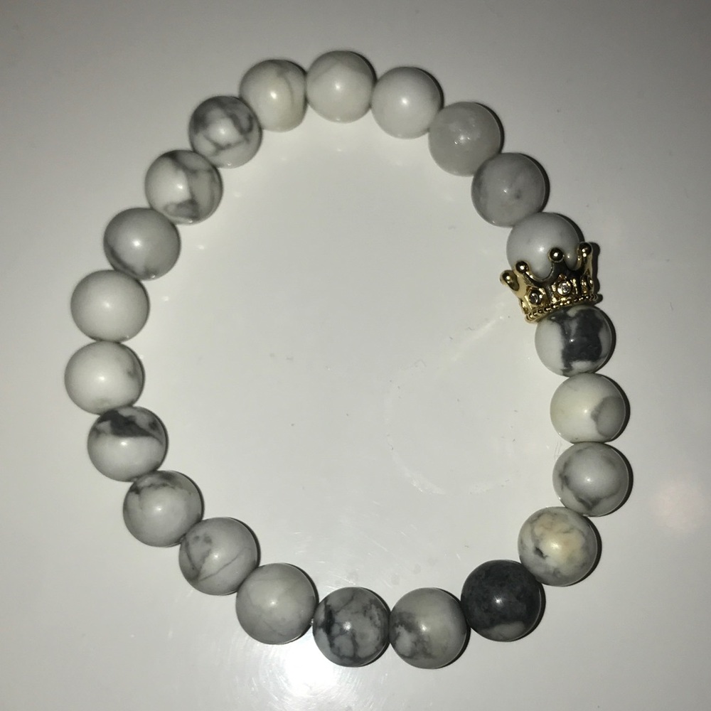 marble crown bracelet